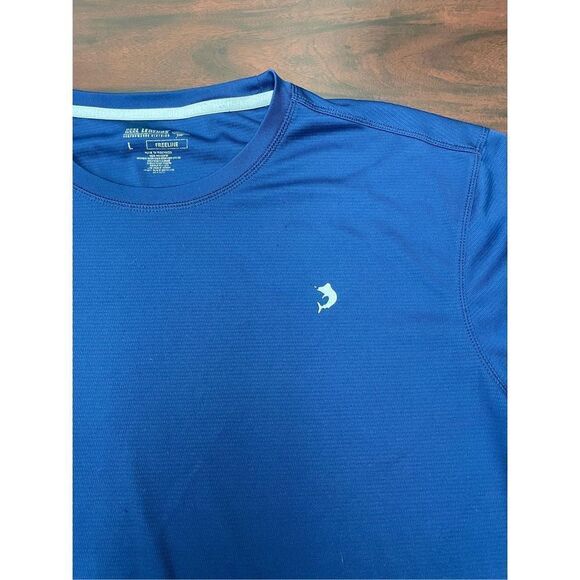 Reel Legends Freeline Men’s Blue Performance Short Sleeve Tee Shirt Size Large - Picture 2 of 4